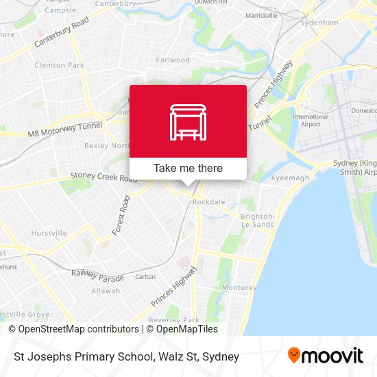 St Josephs Primary School, Walz St map