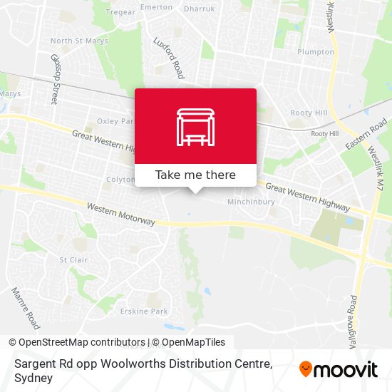 Sargent Rd opp Woolworths Distribution Centre map