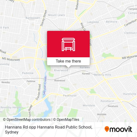 Hannans Rd opp Hannans Road Public School map