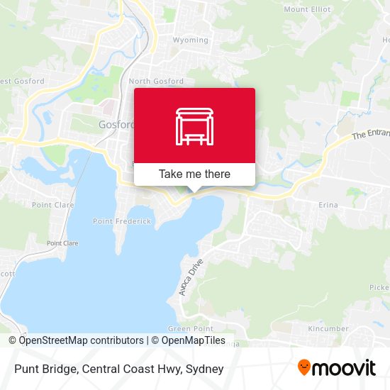 Punt Bridge, Central Coast Hwy map
