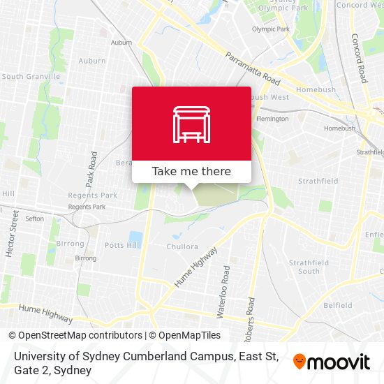 University of Sydney Cumberland Campus, East St, Gate 2 map