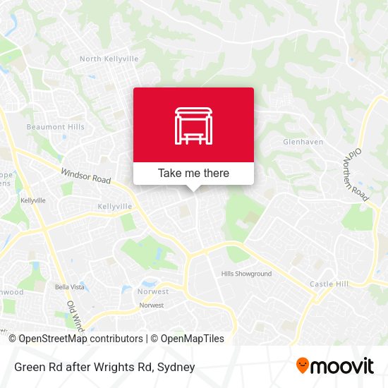 Green Rd after Wrights Rd map