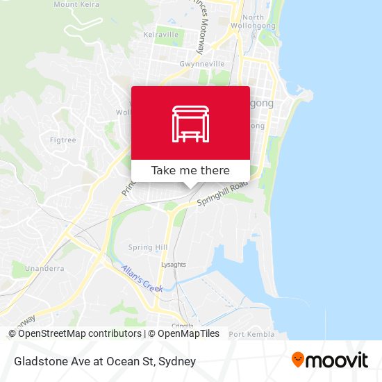 Gladstone Ave at Ocean St map