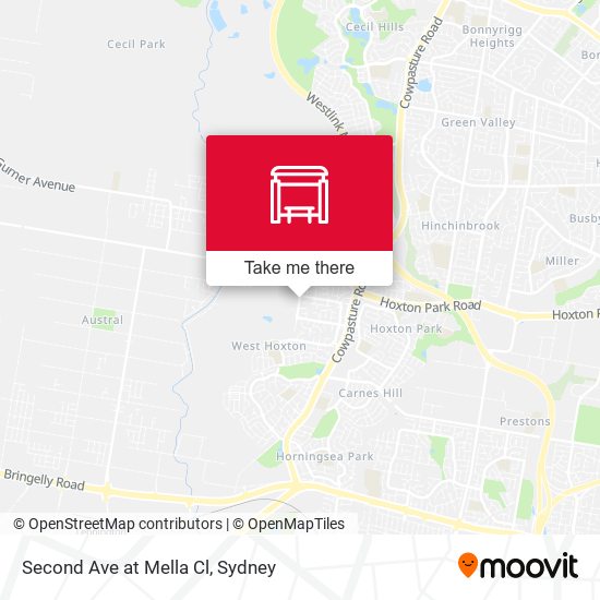 Second Ave at Mella Cl map