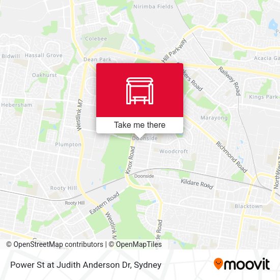 Power St at Judith Anderson Dr map
