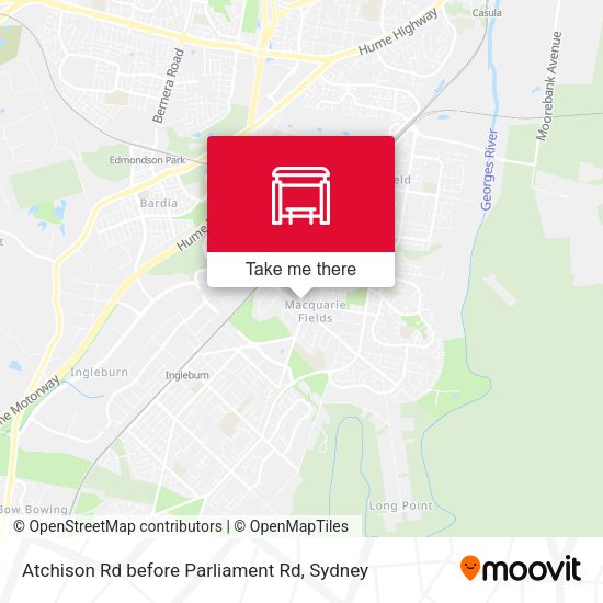 Atchison Rd before Parliament Rd map