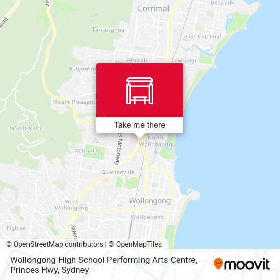 Wollongong High School Performing Arts Centre, Princes Hwy map