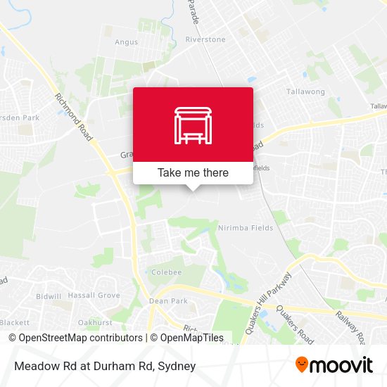 Meadow Rd at Durham Rd map