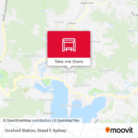 Gosford Station, Stand F map