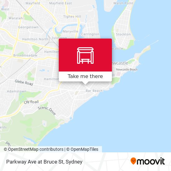 Parkway Ave at Bruce St map
