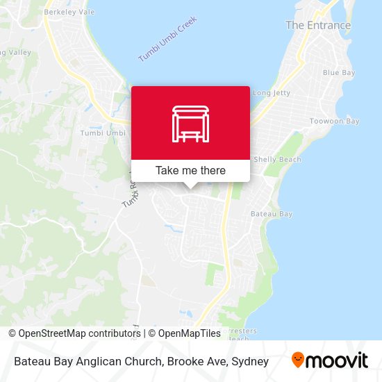 Bateau Bay Anglican Church, Brooke Ave map