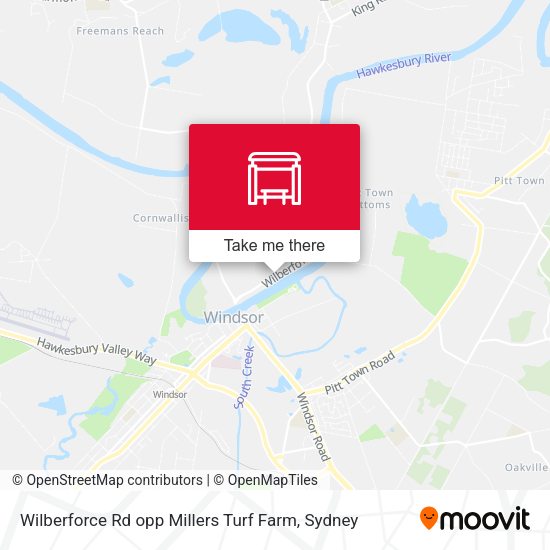 Wilberforce Rd opp Millers Turf Farm map