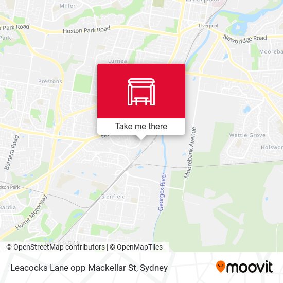 Leacocks Lane opp Mackellar St map