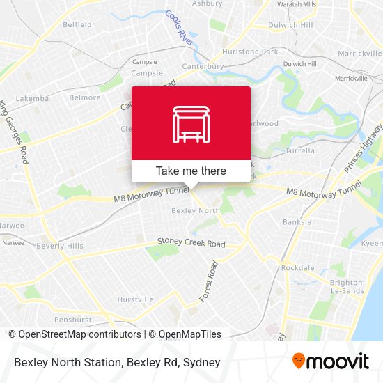 Bexley North Station, Bexley Rd map