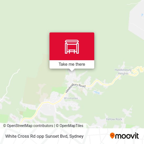 White Cross Rd opp Sunset Bvd map