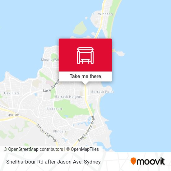 Shellharbour Rd after Jason Ave map