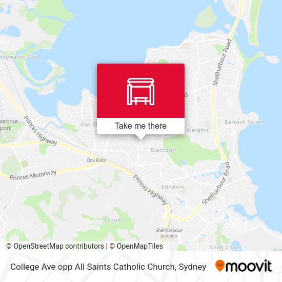 College Ave opp All Saints Catholic Church map