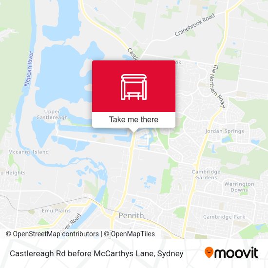 Castlereagh Rd before McCarthys Lane map