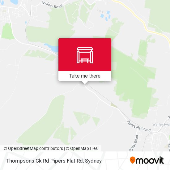 Thompsons Ck Rd Pipers Flat Rd map