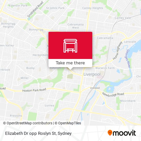 Elizabeth Dr opp Roslyn St map