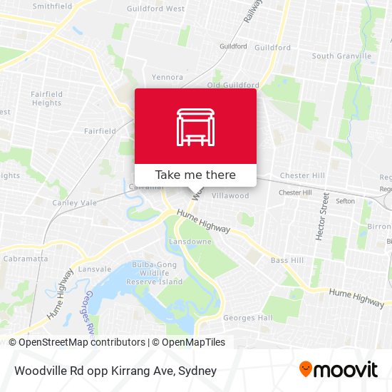Woodville Rd opp Kirrang Ave map