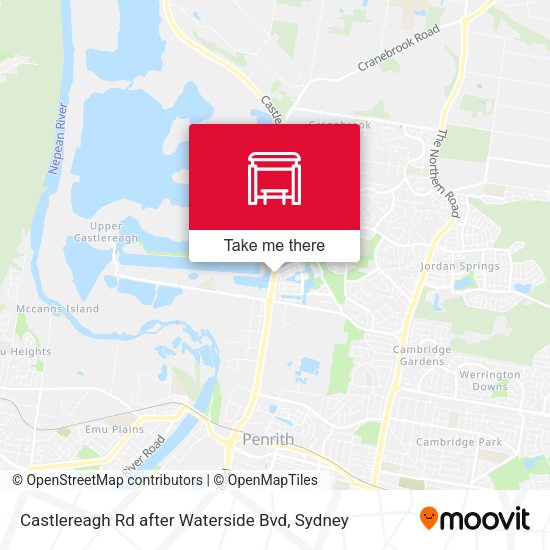 Castlereagh Rd after Waterside Bvd map
