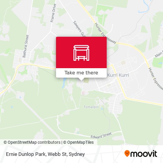 Ernie Dunlop Park, Webb St map