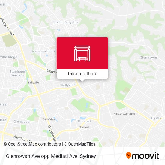 Glenrowan Ave opp Mediati Ave map