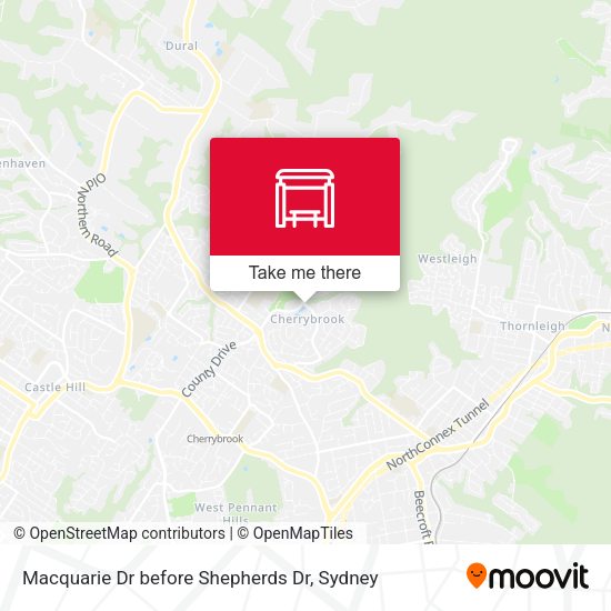 Macquarie Dr before Shepherds Dr map