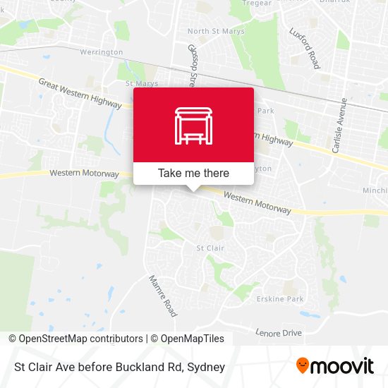 St Clair Ave before Buckland Rd map