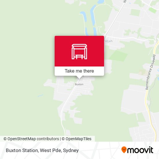 Buxton Station, West Pde map