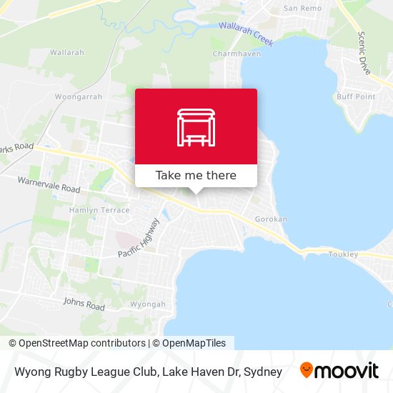 Wyong Rugby League Club, Lake Haven Dr map