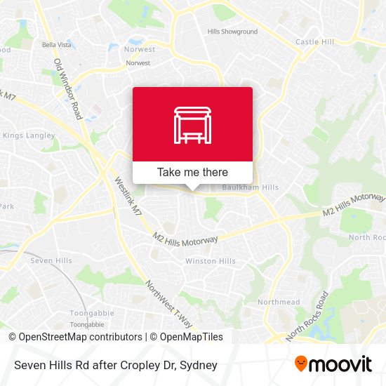 Seven Hills Rd after Cropley Dr map