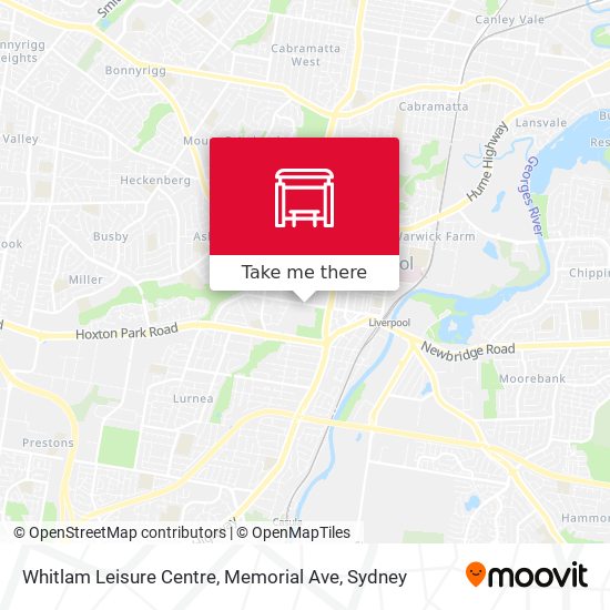 Mapa Whitlam Leisure Centre, Memorial Ave