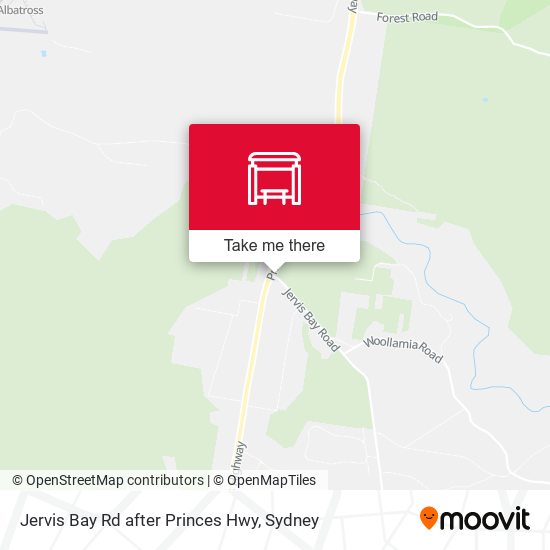 Jervis Bay Rd after Princes Hwy map