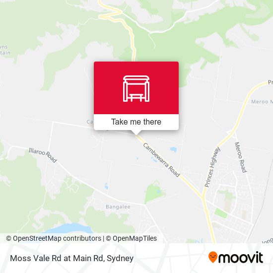 Moss Vale Rd at Main Rd map