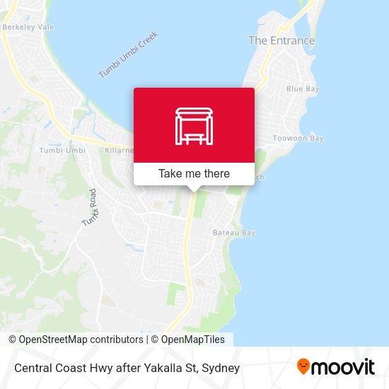 Central Coast Hwy after Yakalla St map