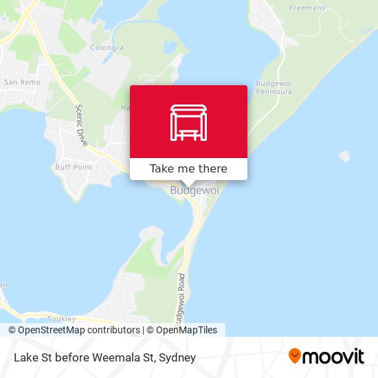 Lake St before Weemala St map