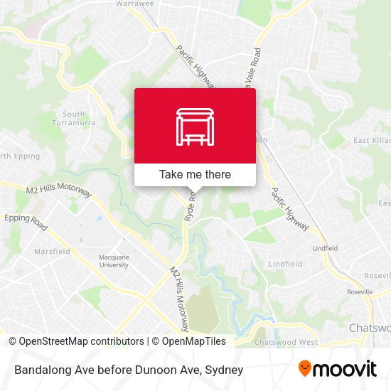 Bandalong Ave before Dunoon Ave map