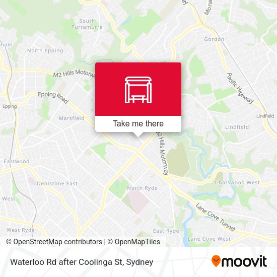 Waterloo Rd after Coolinga St map