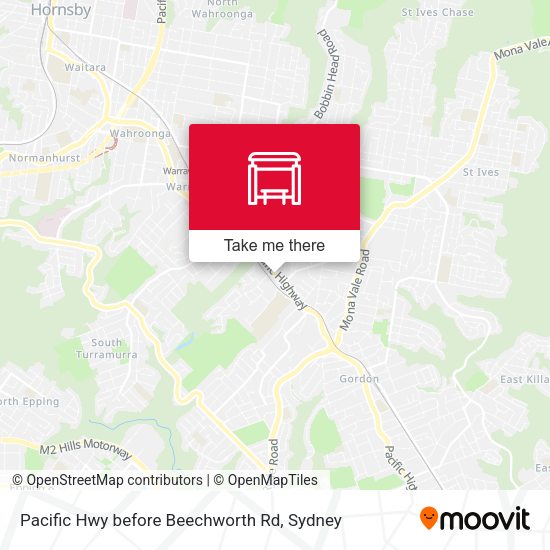 Pacific Hwy before Beechworth Rd map