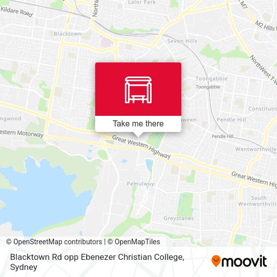 Blacktown Rd opp Ebenezer Christian College map