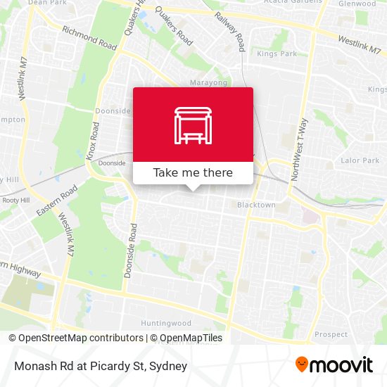 Monash Rd at Picardy St map