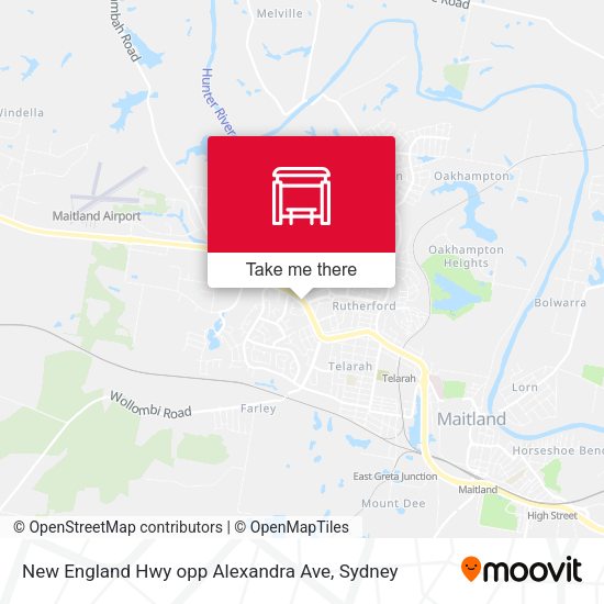 New England Hwy opp Alexandra Ave map
