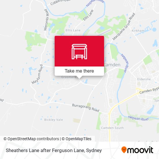 Sheathers Lane after Ferguson Lane map