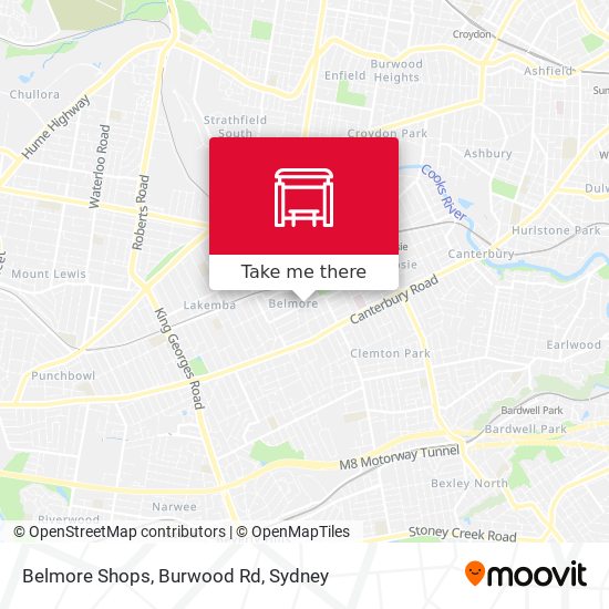 Belmore Shops, Burwood Rd map