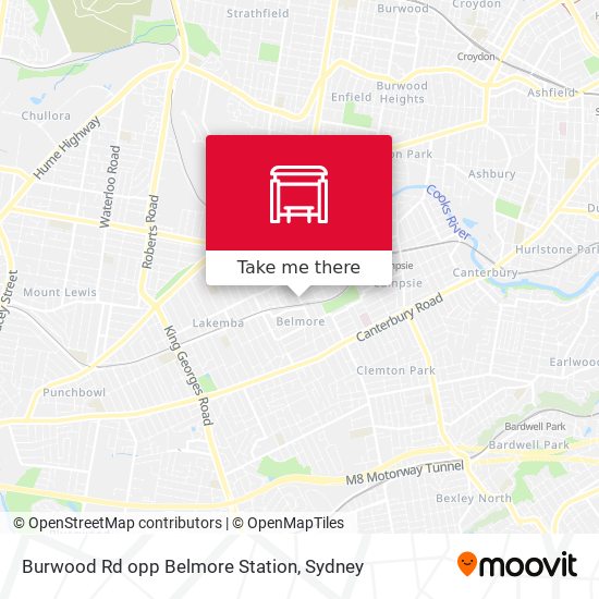 Burwood Rd opp Belmore Station map