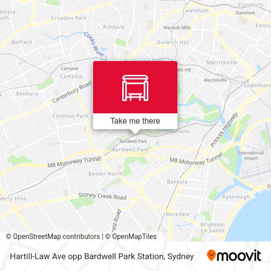 Hartill-Law Ave opp Bardwell Park Station map