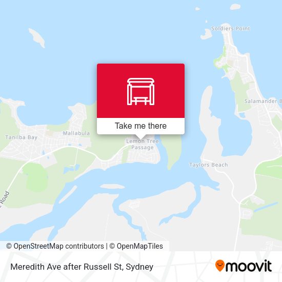 Meredith Ave after Russell St map