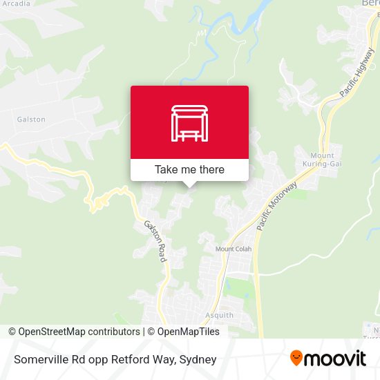 Somerville Rd opp Retford Way map